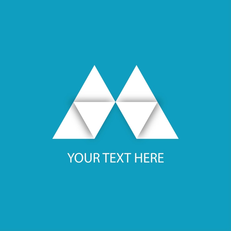 Vector logotipo en forma de m, logotipo de empresa premium vectorial, logotipo de la empresa