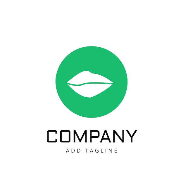 El logotipo en forma de O verde por encima del espacio de la COMPANIA para el eslogan de abajo