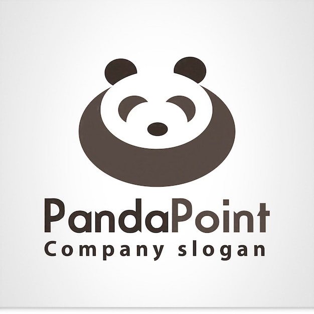 Logotipo de forma de panda