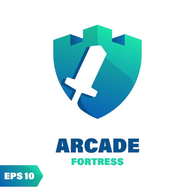 Logotipo de la fortaleza de arcade