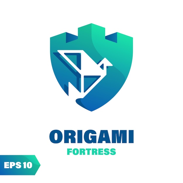 Logotipo de la fortaleza de origami