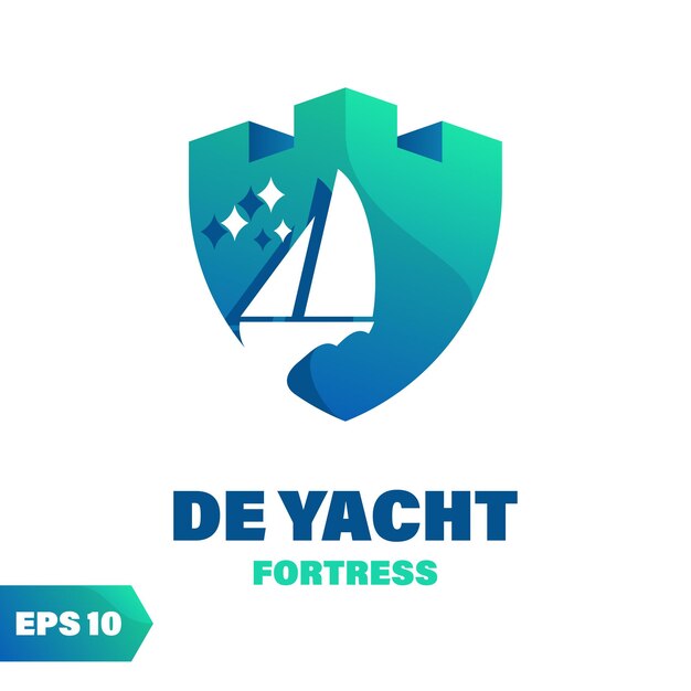 Logotipo de la fortaleza de yacht