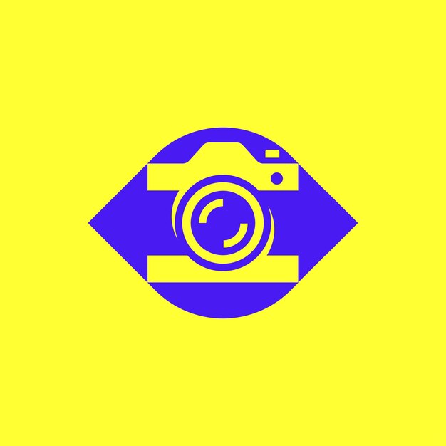 logotipo de fotografía de cámara ocular moderna