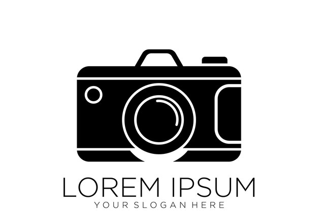 logotipo de fotografía vectorial en color negro