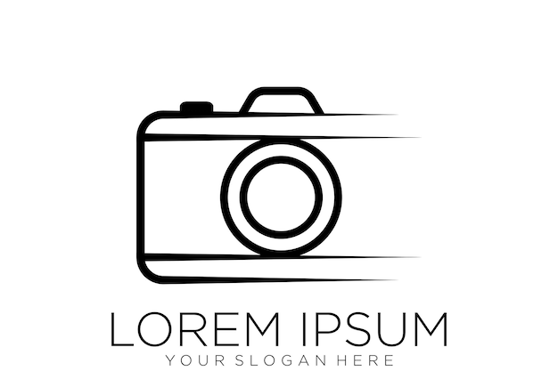 logotipo de fotografía vectorial en color negro