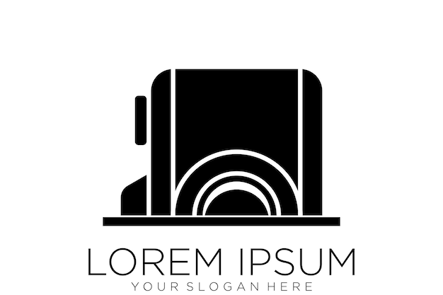 logotipo de fotografía vectorial en color negro