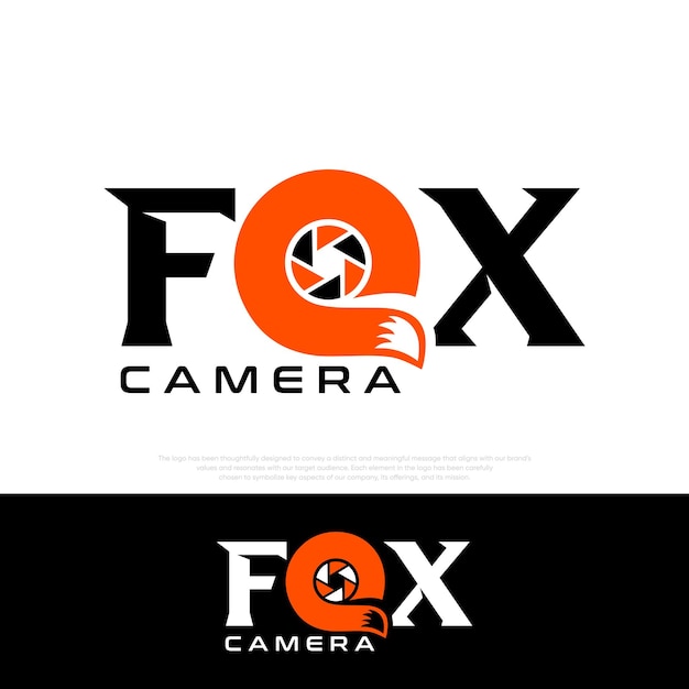 Logotipo de Fox cámara logotipo de zorro plantilla de logotipo vectorial