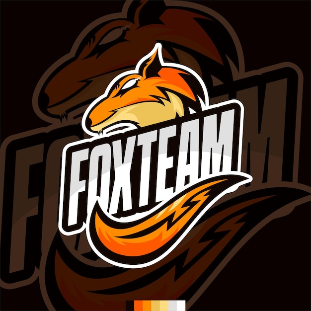 Vector logotipo de fox mascot esport