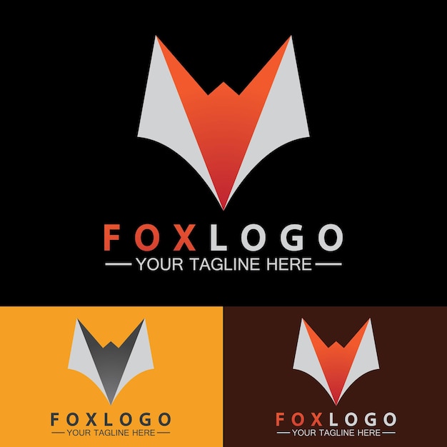 Logotipo de fox plantilla de diseño de ilustración vectorial