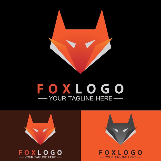 Logotipo de fox plantilla de diseño de ilustración vectorial