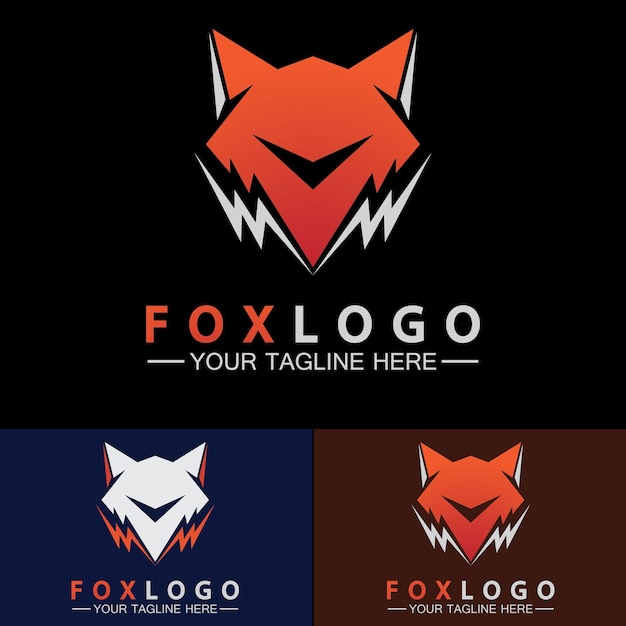 Logotipo de Fox Plantilla de diseño de ilustración vectorial