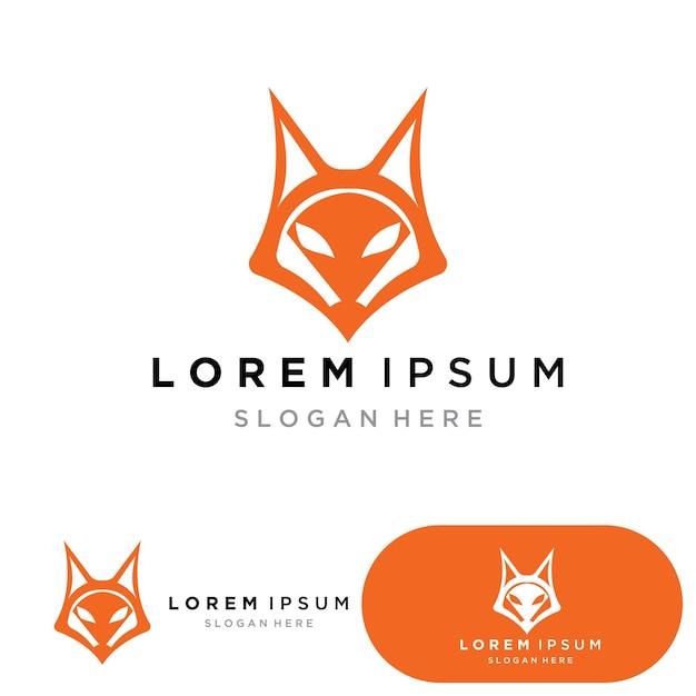 Logotipo de Fox Plantilla de diseño de ilustración vectorial