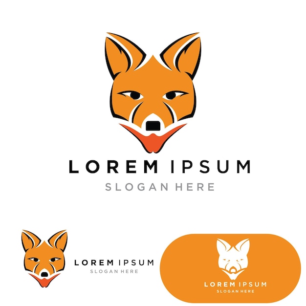 Logotipo de Fox Plantilla de diseño de ilustración vectorial