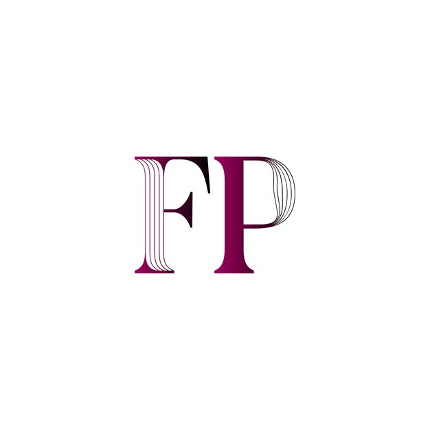 El logotipo de fp moderno