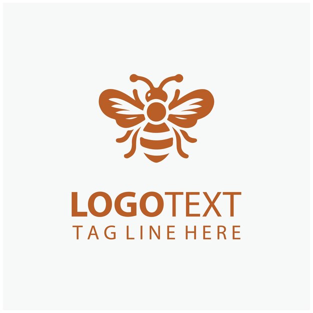 El logotipo del frasco de abejas de miel