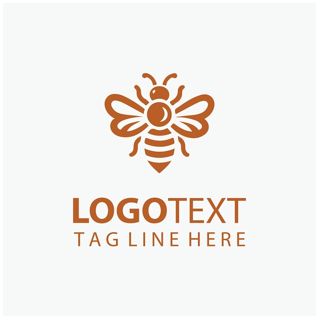 El logotipo del frasco de abejas de miel