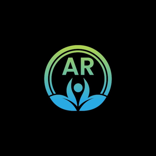El logotipo de Free Vector Health Care con la letra AR