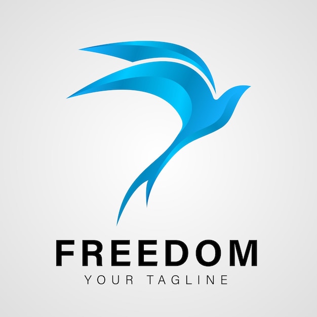 Logotipo de Freedom Bird Diseño de logotipo de Gradeint Bird