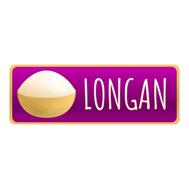 Logotipo fresco de Longan Caricatura del logotipo de vector fresco de longan para diseño web aislado sobre fondo blanco