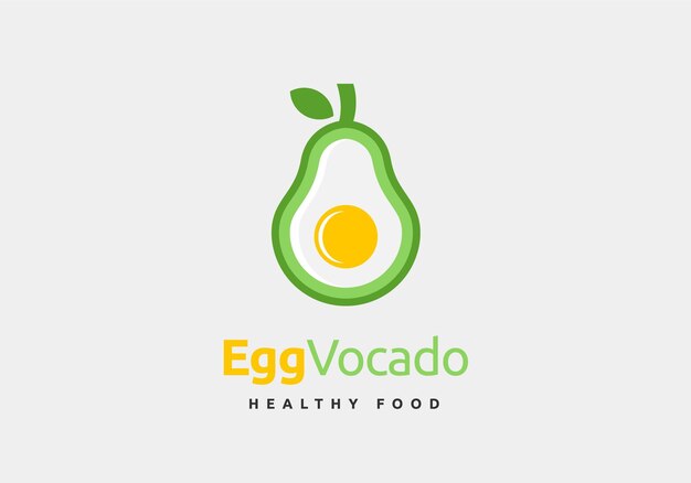 Logotipo de fruta de aguacate, adecuado para cafeterías y restaurantes.