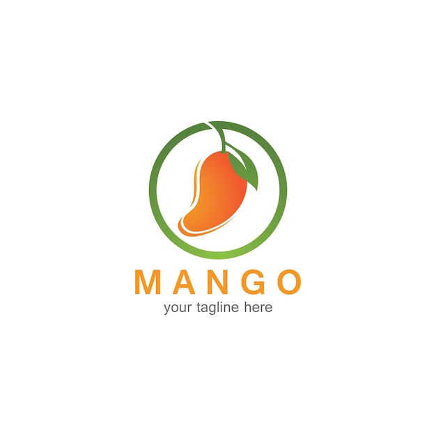 Vector logotipo de fruta de mango