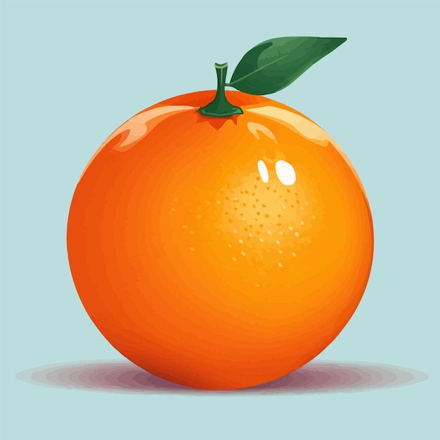 Vector el logotipo de la fruta naranja, el dibujo animado, el concepto de la ilustración, la comida vegana linda.