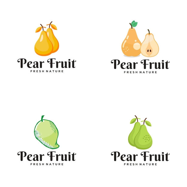 Logotipo de fruta de pera