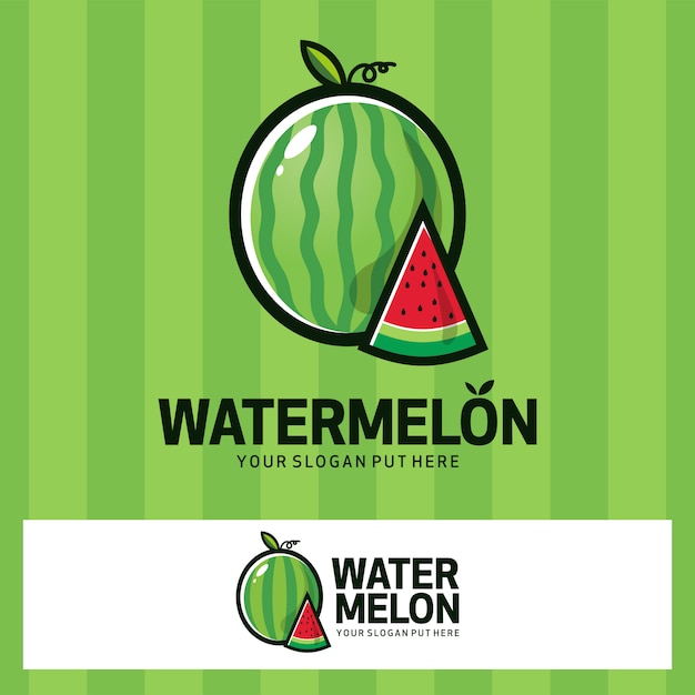 Vector logotipo de fruta waternelon