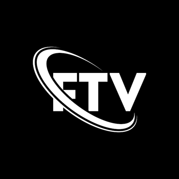 Logotipo de FTV FTV letra FTV letra diseño de logotipo Iniciales Logotipo FTV vinculado con círculo y mayúscula logotipo FTV tipografía para negocios de tecnología y marca inmobiliaria
