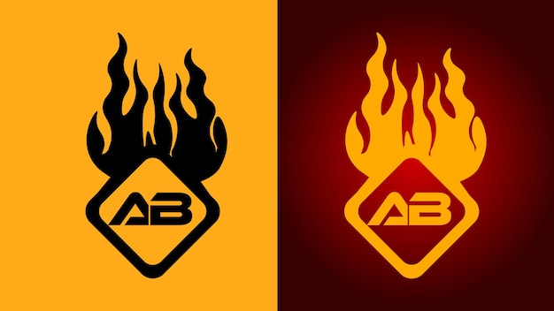 Logotipo de fuego ab