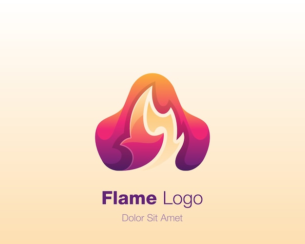 Vector logotipo de fuego abstracto
