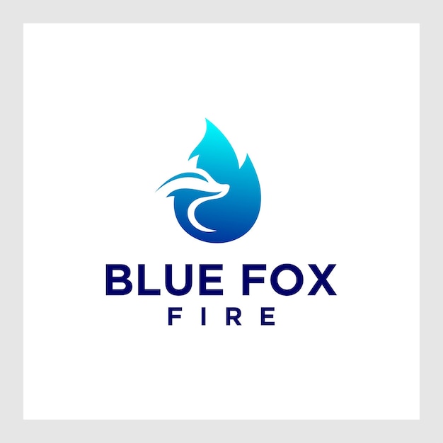 Logotipo de fuego azul, icono en diseño de moda vector eps 10.plantilla de diseño de logotipo de fuego azul, fuego abstracto v