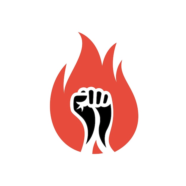 Logotipo fuego Ilustración vectorial diseño plano aislado sobre fondo blanco