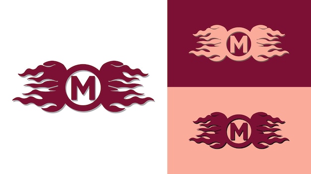 Logotipo de fuego M
