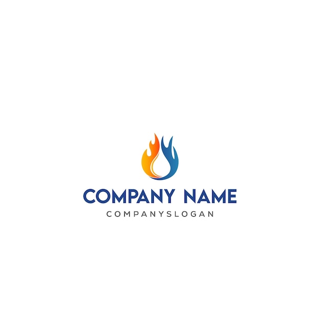 Logotipo de fuego negativo