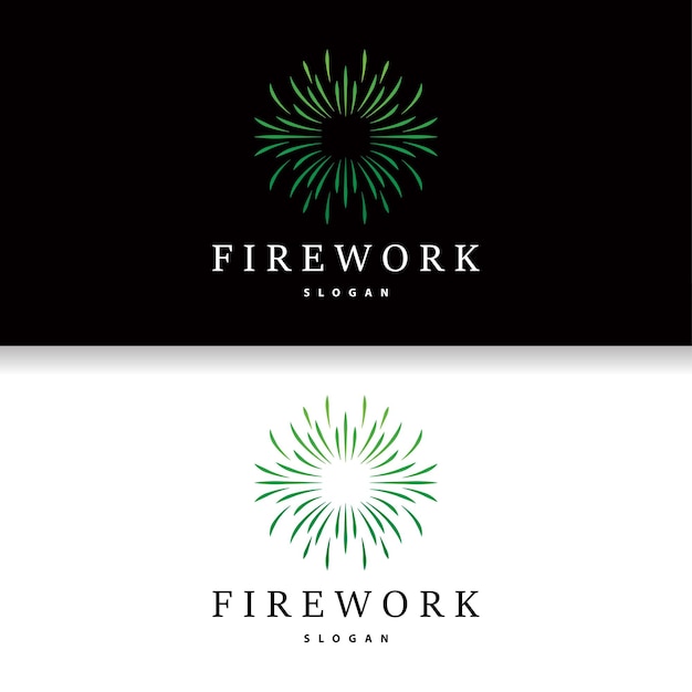 Logotipo de fuegos artificiales Diseño abstracto moderno Diseño vector de chispas colorido sencillo Ilustración de plantilla