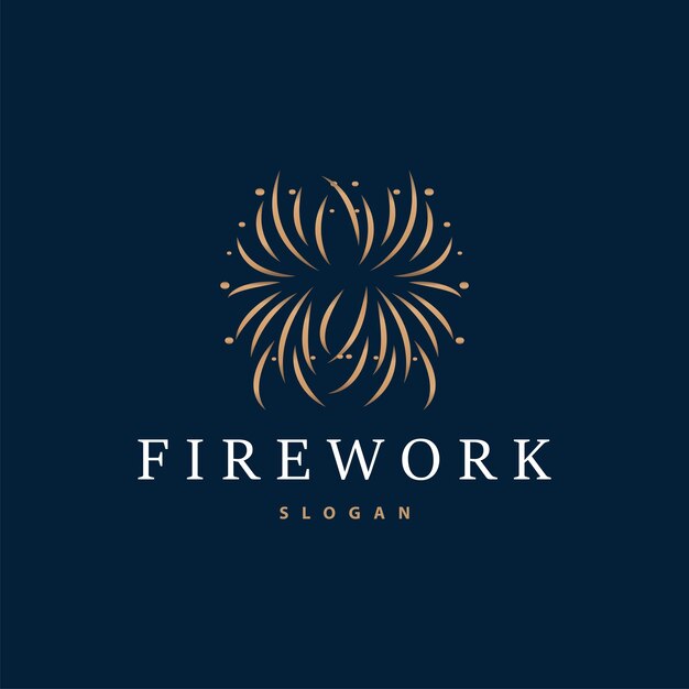 Logotipo de fuegos artificiales Diseño abstracto moderno Diseño vector de chispas colorido sencillo Ilustración de plantilla