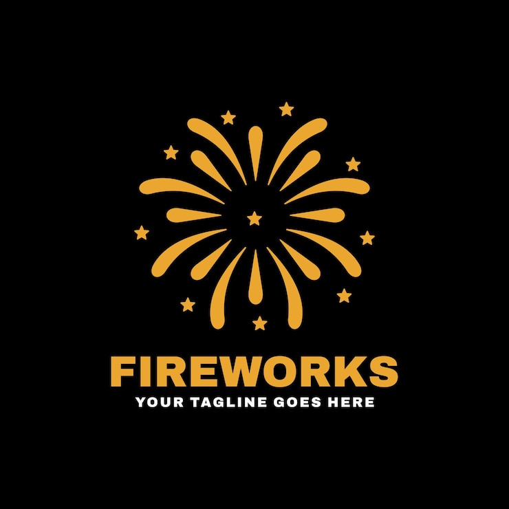 Vector logotipo de fuegos artificiales