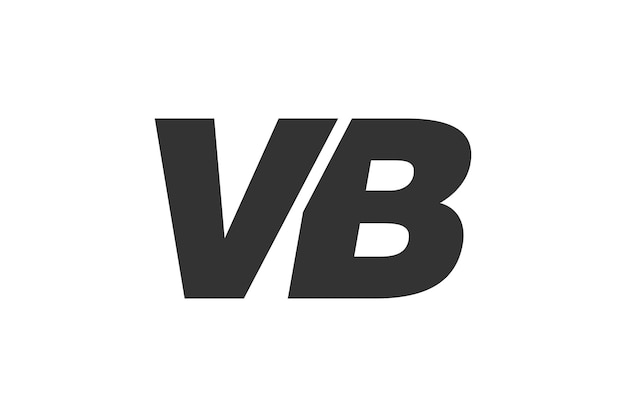 Logotipo de fuente editable VB Techno para marca corporativa Diseño futurista audaz con ideas tipográficas únicas Tipo personalizado mínimo y letra dinámica