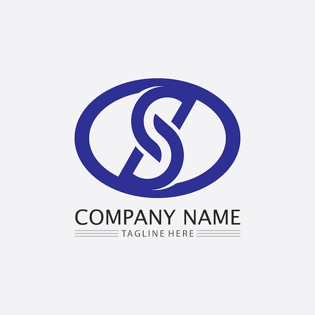 Logotipo de fuente y letra S Vector de diseño de logotipo de letra S corporativo empresarial