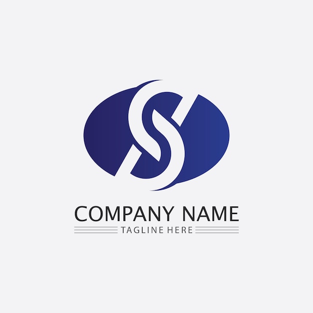 Logotipo de fuente y letra s vector de diseño de logotipo de letra s corporativo empresarial
