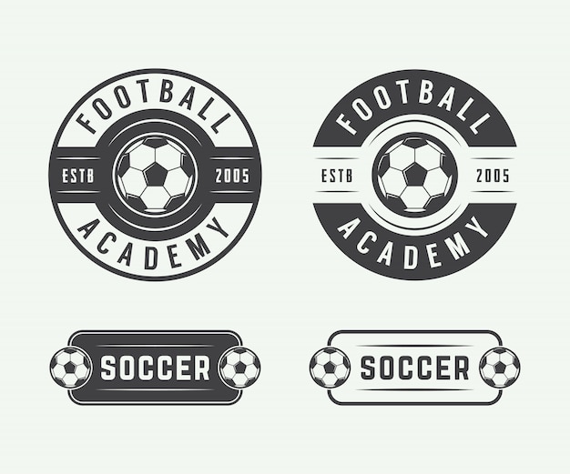 Logotipo de fútbol soccer, emblema, insignia.