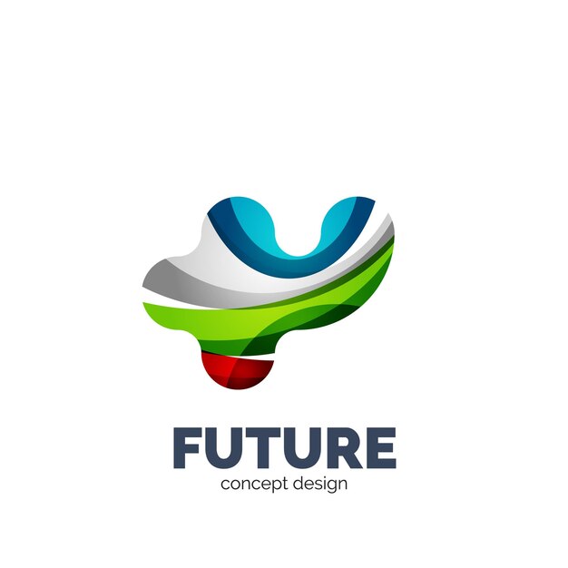 El logotipo futurista abstracto moderno