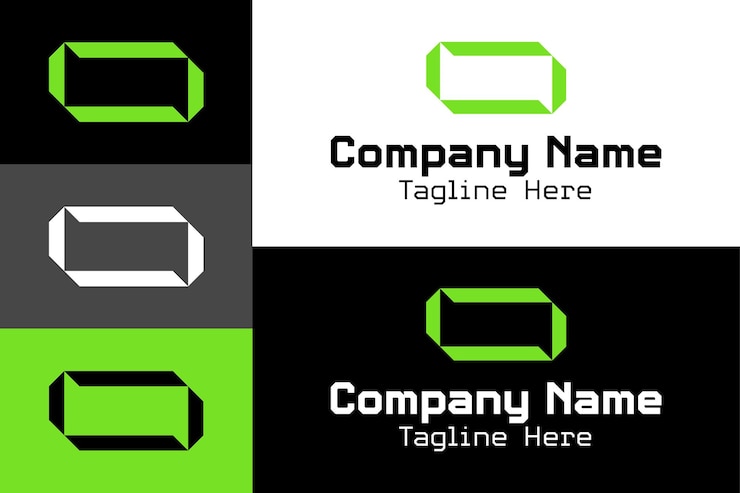 Vector logotipo futurista mínimo