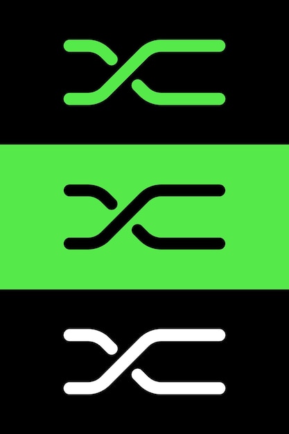 Logotipo futurista del monograma x