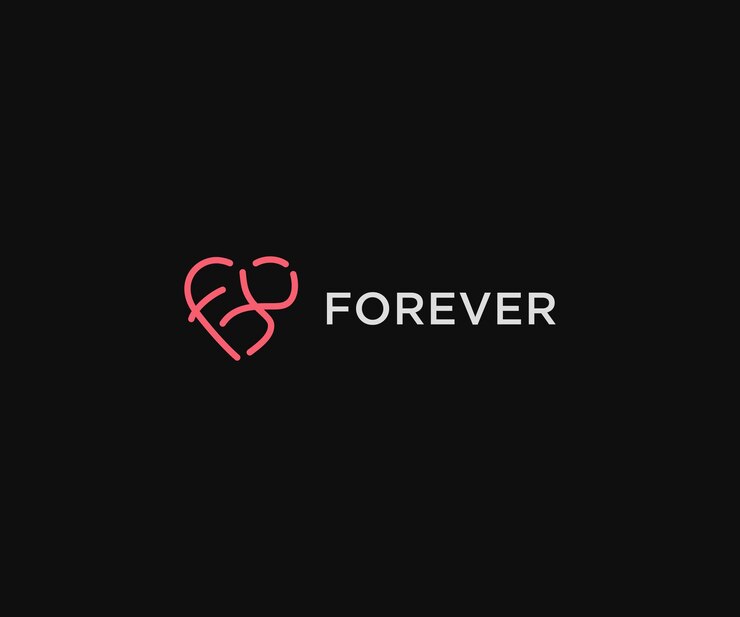 Vector el logotipo de fx monograma forma de corazón icono de línea simple logotipo ilustración vectorial
