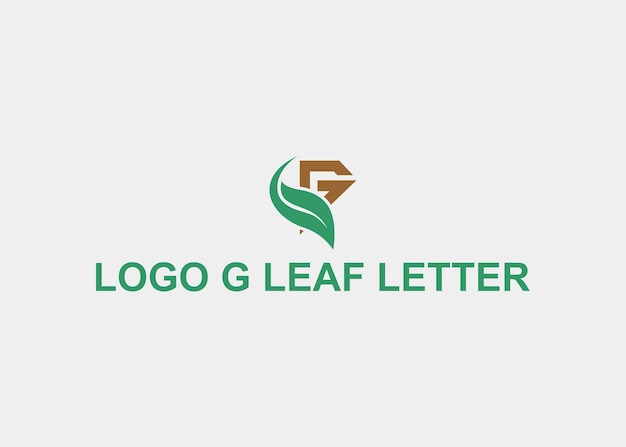 Logotipo g hoja letra nombre de la empresa