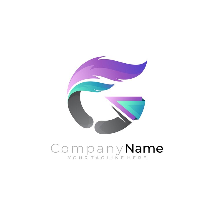 Vector logotipo g letra g logotipo con diseño vectorial de tecnología estilo colorido