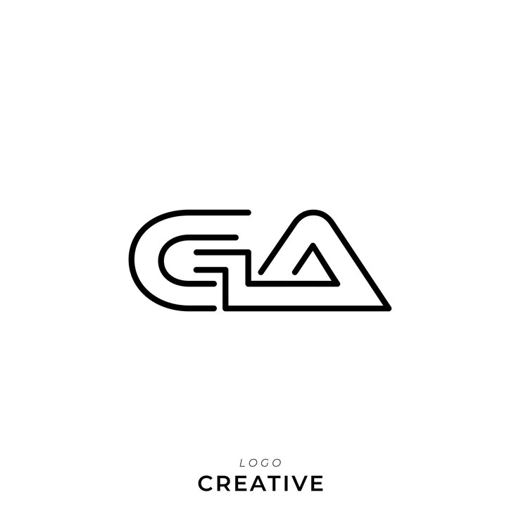 Vector el logotipo de ga latter template vector colorful monogram symbol font logotipo de diseño moderno basado en el logotipo inicial