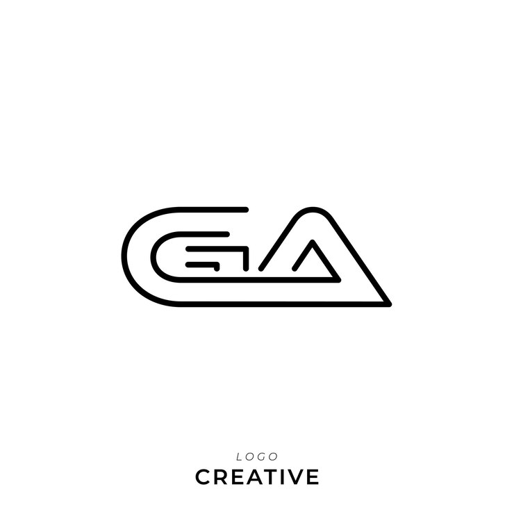 Vector el logotipo de ga latter template vector colorful monogram symbol font logotipo de diseño moderno basado en el logotipo inicial